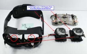HTC Vive Focus 3 Left & Right Lens / LCD Display Tube Assembly Replacement Service